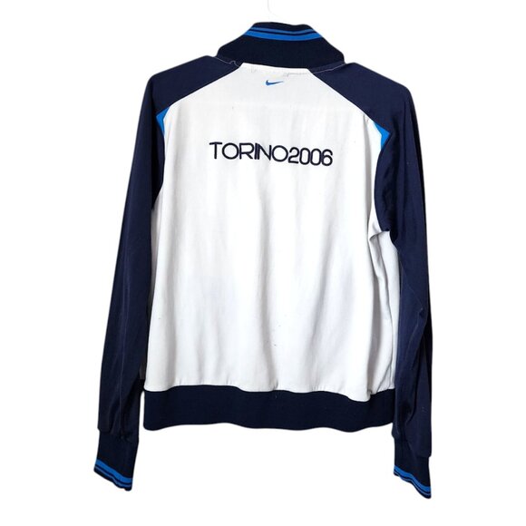 NIKE x VINTAGE Y2K Olympic 2006 USA full zip track jacket white blue L - Picture 2 of 8
